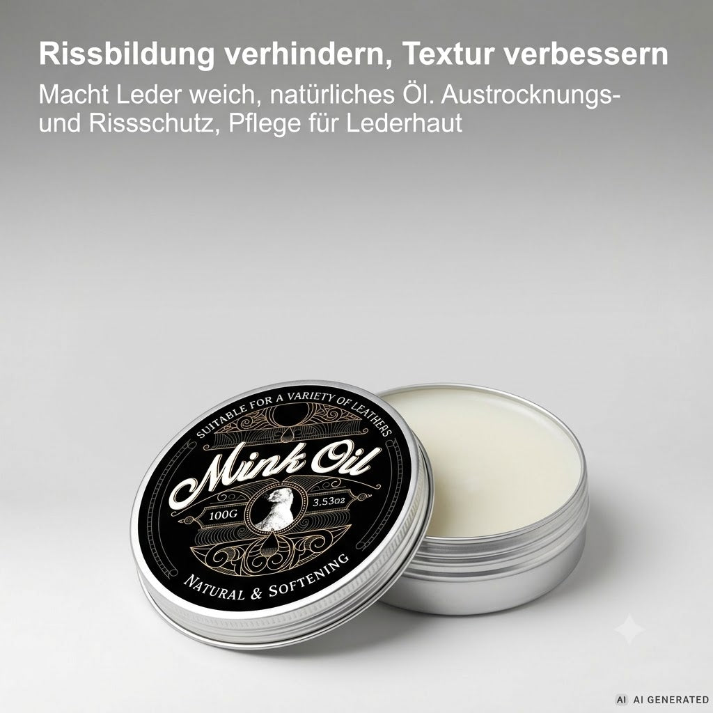 Mink Oil Lederbalsam – Intensive Imprägnierung & Schutz für Glattleder